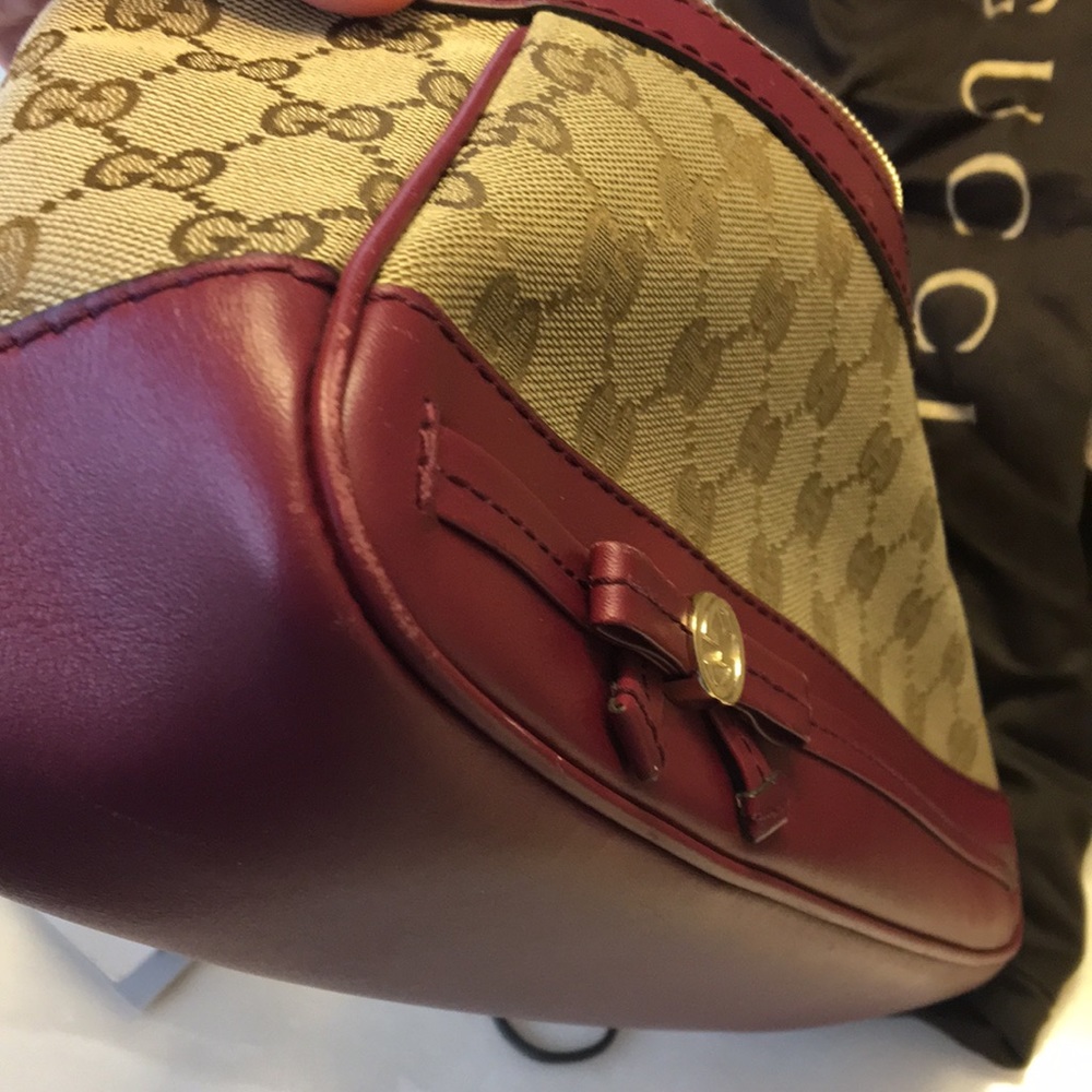Gucci Mayfair small canvas shoulder bag purse GG - Picture 5 of 8